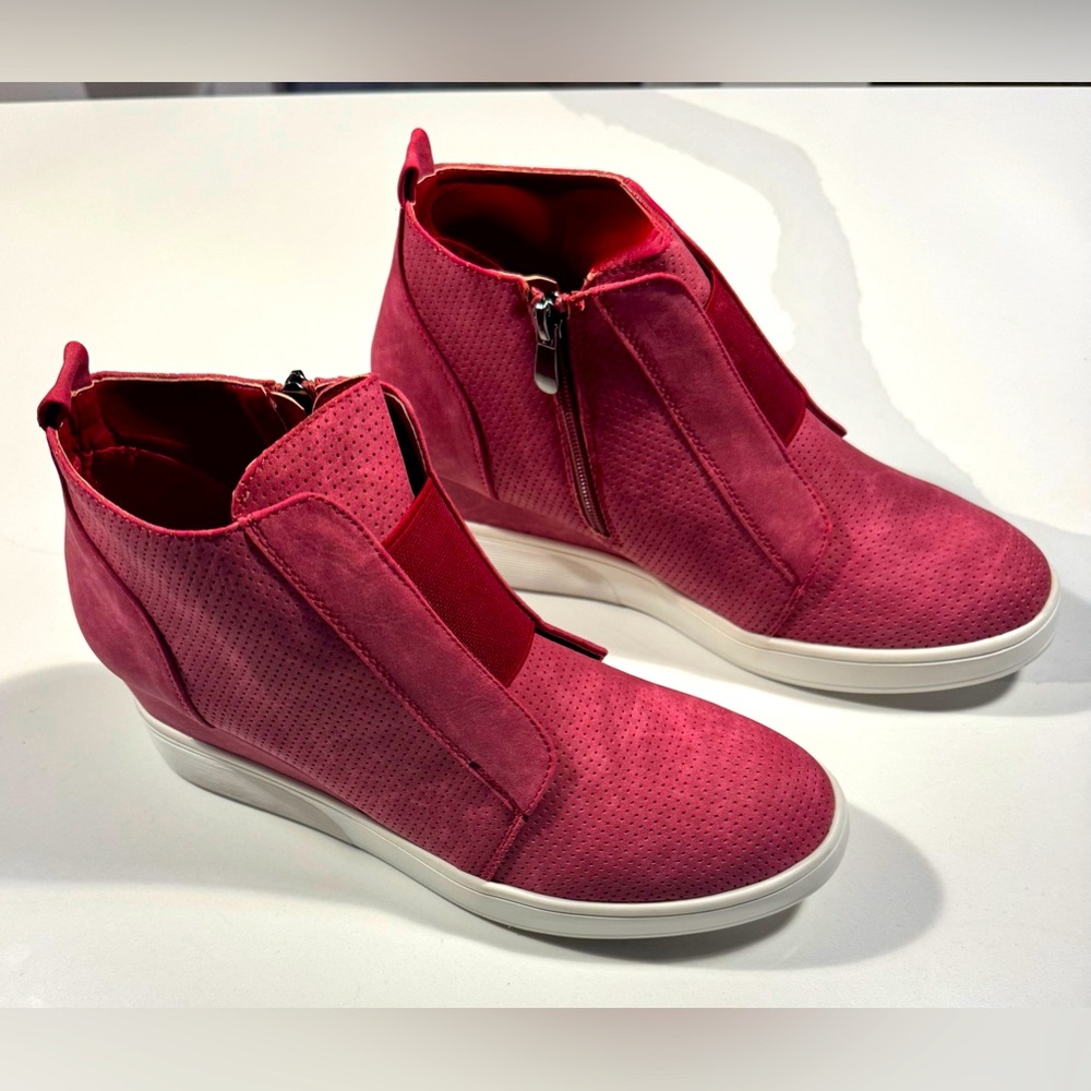 Women's Red High-Top Sneakers